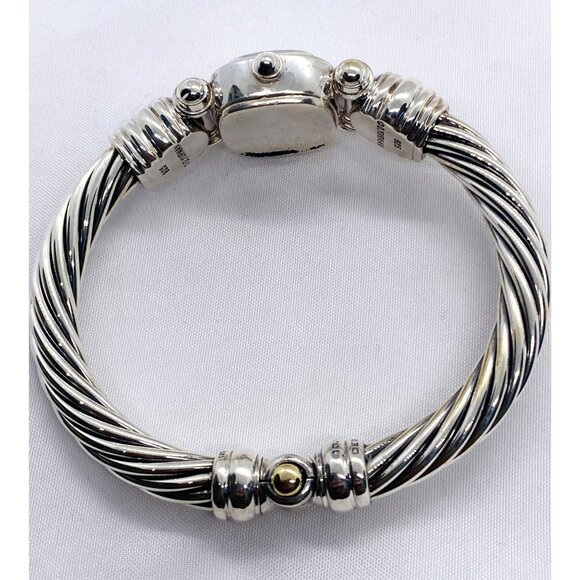 David Yurman Hinge Watch Case Bangle Bracelet 925 585 14k 6.5" - Picture 6 of 9